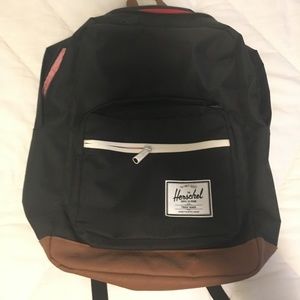Herschel Pop Quiz Backpack Black/ Tan Leather